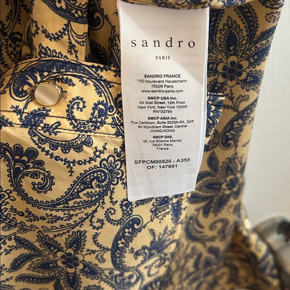 Sandro Paris pure silk blouse.  Size xs/s - Picture 7 of 8